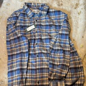 Casual Men's Blue Plaid Button Down Shirt